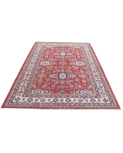Kazak 5' 8" X 8' 3" Hand Knotted Wool Rug 5' 8" X 8' 3" (173 X 251) / Red / Wool