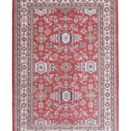 Kazak 5' 8" X 8' 3" Hand Knotted Wool Rug 5' 8" X 8' 3" (173 X 251) / Red / Wool