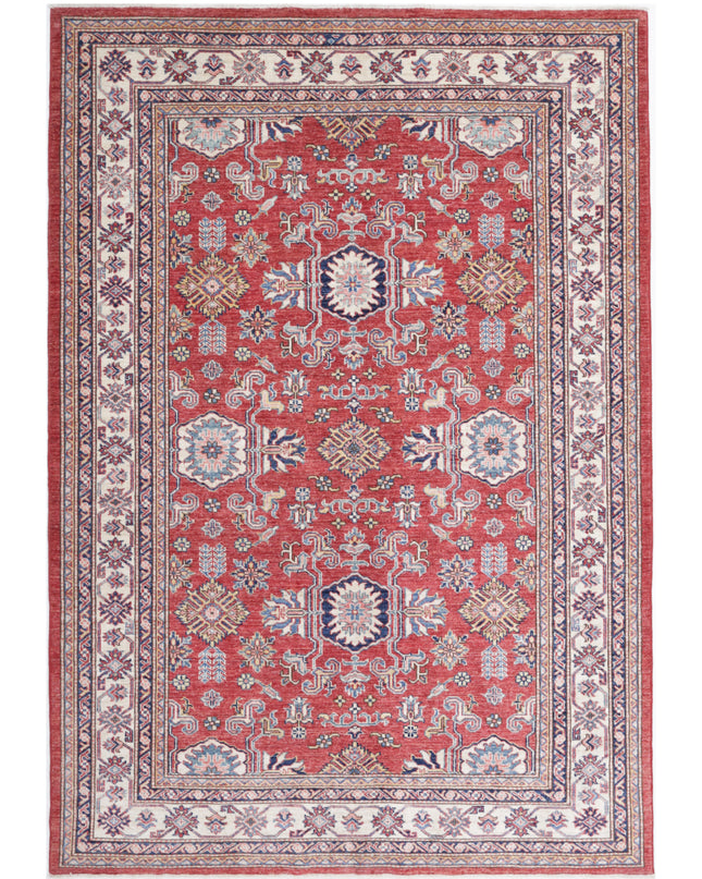 Kazak 5' 8" X 8' 3" Hand Knotted Wool Rug 5' 8" X 8' 3" (173 X 251) / Red / Wool