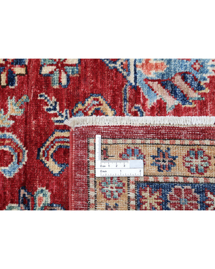 Kazak 6' 7" X 8' 8" Hand Knotted Wool Rug 6' 7" X 8' 8" (201 X 264) / Red / Wool