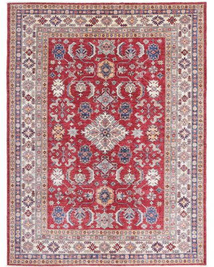 Kazak 6' 7" X 8' 8" Hand Knotted Wool Rug 6' 7" X 8' 8" (201 X 264) / Red / Wool