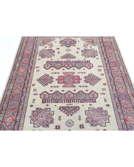 Kazak 4' 10" X 7' 3" Hand Knotted Wool Rug 4' 10" X 7' 3" (147 X 221) / Ivory / Wool