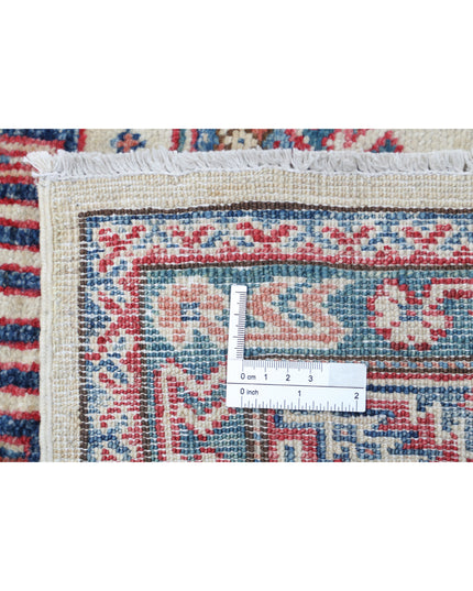 Kazak 4' 10" X 7' 3" Hand Knotted Wool Rug 4' 10" X 7' 3" (147 X 221) / Ivory / Wool