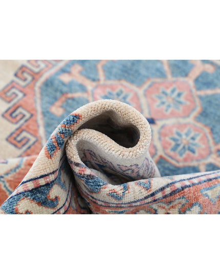 Kazak 4' 10" X 6' 8" Hand Knotted Wool Rug 4' 10" X 6' 8" (147 X 203) / Ivory / Wool