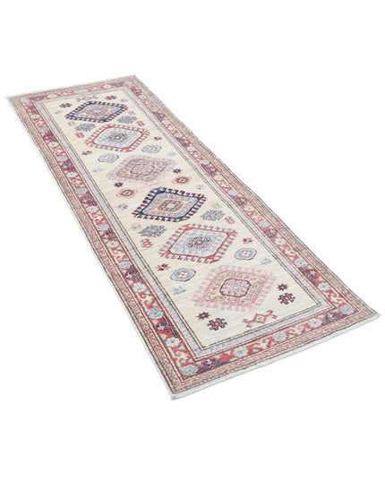 Kazak 2' 4" X 6' 3" Hand Knotted Wool Rug 2' 4" X 6' 3" (71 X 191) / Ivory / Wool