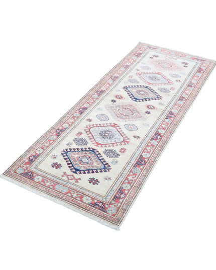 Kazak 2' 4" X 6' 3" Hand Knotted Wool Rug 2' 4" X 6' 3" (71 X 191) / Ivory / Wool