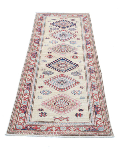 Kazak 2' 4" X 6' 3" Hand Knotted Wool Rug 2' 4" X 6' 3" (71 X 191) / Ivory / Wool