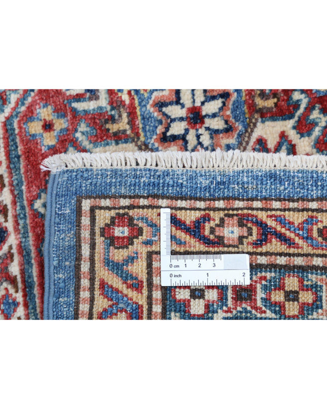Kazak 4' 10" X 6' 10" Hand Knotted Wool Rug 4' 10" X 6' 10" (147 X 208) / Blue / Wool
