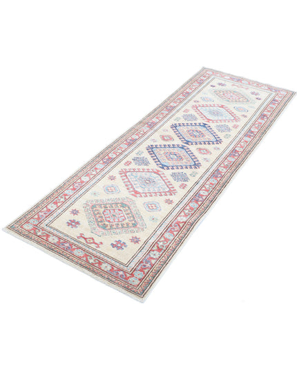 Kazak 2' 4" X 6' 5" Hand Knotted Wool Rug 2' 4" X 6' 5" (71 X 196) / Ivory / Wool