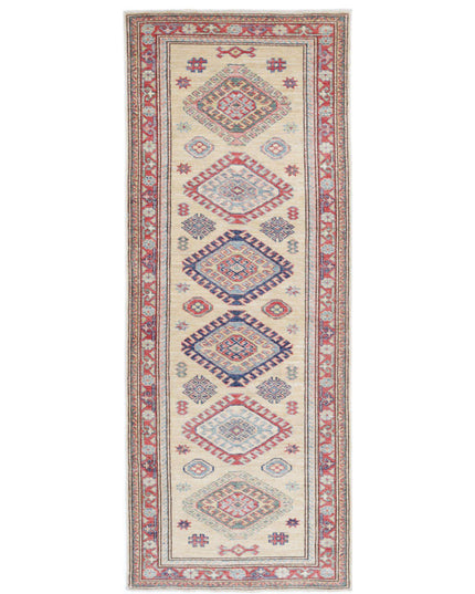 Kazak 2' 4" X 6' 5" Hand Knotted Wool Rug 2' 4" X 6' 5" (71 X 196) / Ivory / Wool