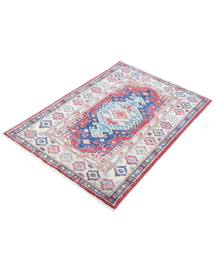 Kazak 2' 10" X 4' 2" Hand Knotted Wool Rug 2' 10" X 4' 2" (86 X 127) / Red / Wool