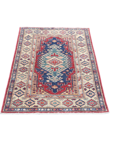 Kazak 2' 10" X 4' 2" Hand Knotted Wool Rug 2' 10" X 4' 2" (86 X 127) / Red / Wool