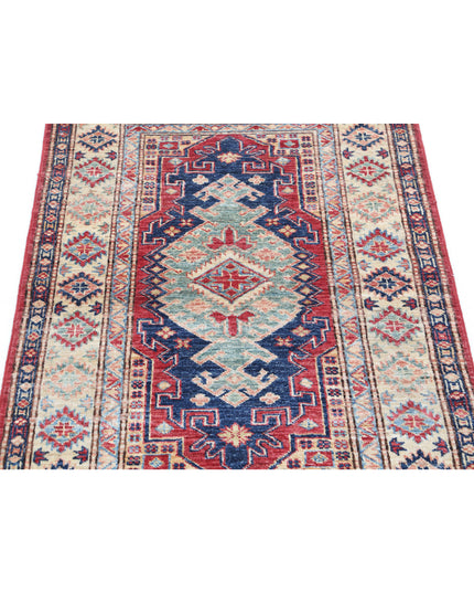 Kazak 2' 10" X 4' 2" Hand Knotted Wool Rug 2' 10" X 4' 2" (86 X 127) / Red / Wool