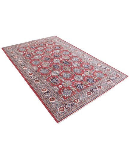 Kazak 5' 4" X 8' 2" Hand Knotted Wool Rug 5' 4" X 8' 2" (162 X 249) / Red / Wool