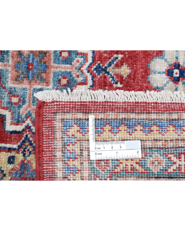 Kazak 5' 4" X 8' 2" Hand Knotted Wool Rug 5' 4" X 8' 2" (162 X 249) / Red / Wool
