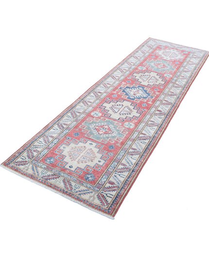 Kazak 2' 7" X 8' 10" Hand Knotted Wool Rug 2' 7" X 8' 10" (79 X 269) / Peach / Wool