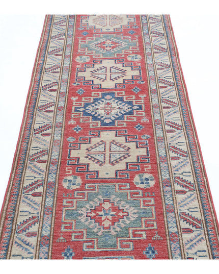 Kazak 2' 7" X 8' 10" Hand Knotted Wool Rug 2' 7" X 8' 10" (79 X 269) / Peach / Wool