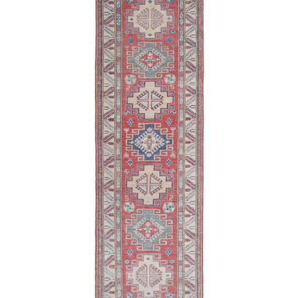 Kazak 2' 7" X 8' 10" Hand Knotted Wool Rug 2' 7" X 8' 10" (79 X 269) / Peach / Wool
