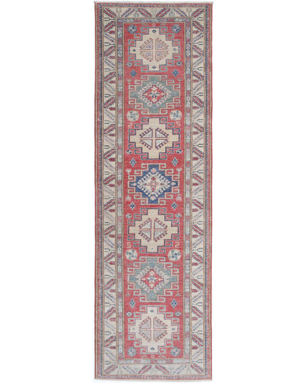 Kazak 2' 7" X 8' 10" Hand Knotted Wool Rug 2' 7" X 8' 10" (79 X 269) / Peach / Wool