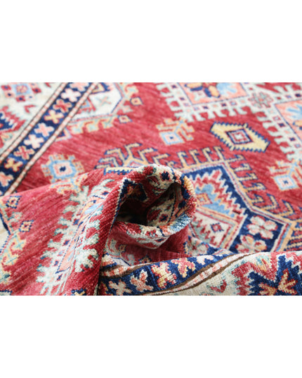 Kazak 3' 5" X 5' 2" Hand Knotted Wool Rug 3' 5" X 5' 2" (104 X 158) / Red / Wool