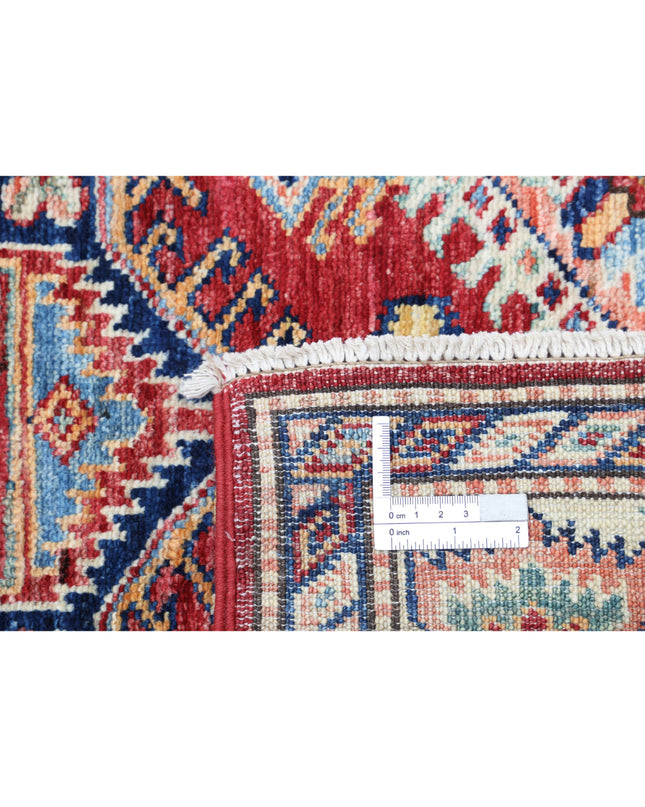 Kazak 3' 5" X 5' 2" Hand Knotted Wool Rug 3' 5" X 5' 2" (104 X 158) / Red / Wool