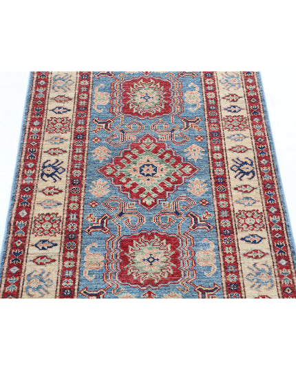 Kazak 2' 9" X 4' 2" Hand Knotted Wool Rug 2' 9" X 4' 2" (84 X 127) / Blue / Wool