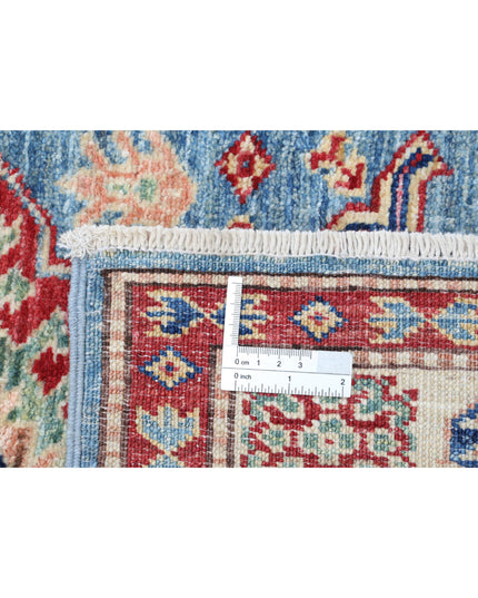 Kazak 2' 9" X 4' 2" Hand Knotted Wool Rug 2' 9" X 4' 2" (84 X 127) / Blue / Wool