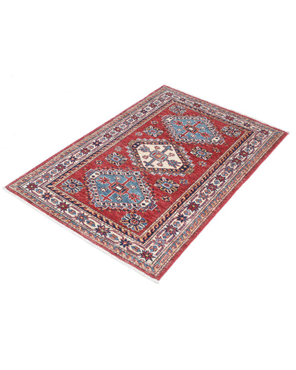 Kazak 2' 9" X 4' 1" Hand Knotted Wool Rug 2' 9" X 4' 1" (84 X 124) / Red / Wool