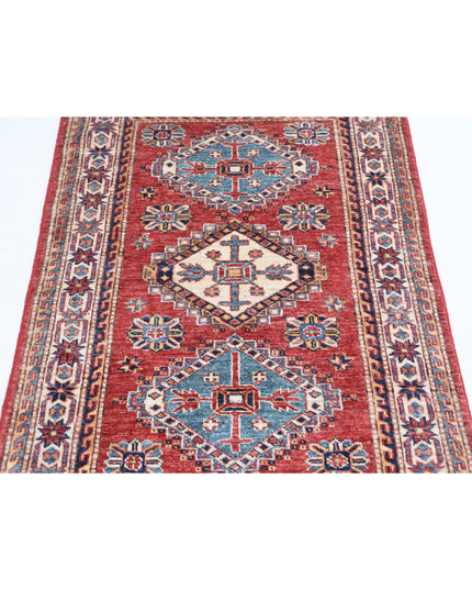 Kazak 2' 9" X 4' 2" Hand Knotted Wool Rug 2' 9" X 4' 2" (84 X 127) / Red / Wool