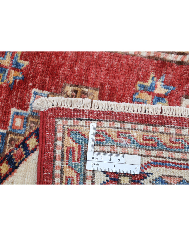 Kazak 2' 9" X 4' 2" Hand Knotted Wool Rug 2' 9" X 4' 2" (84 X 127) / Red / Wool