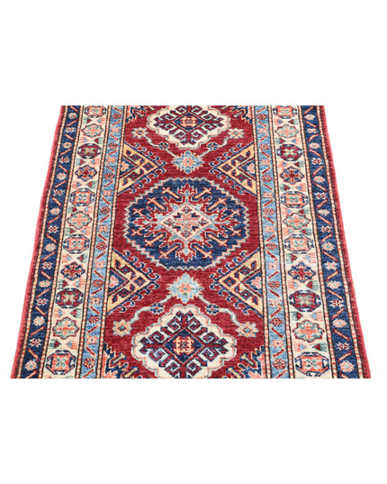 Kazak 2' 7" X 4' 2" Hand Knotted Wool Rug 2' 7" X 4' 2" (79 X 127) / Red / Wool