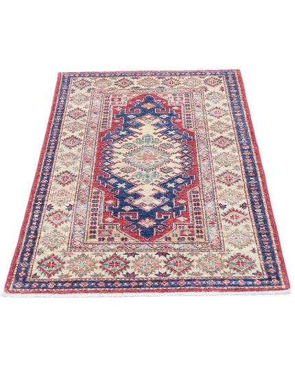 Kazak 2' 8" X 4' 0" Hand Knotted Wool Rug 2' 8" X 4' 0" (81 X 122) / Red / Wool
