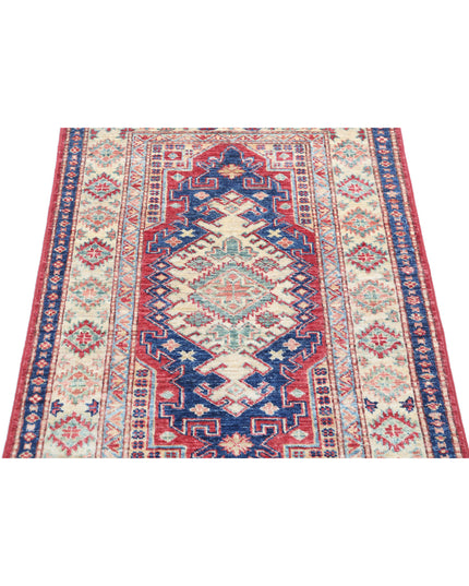 Kazak 2' 8" X 4' 0" Hand Knotted Wool Rug 2' 8" X 4' 0" (81 X 122) / Red / Wool