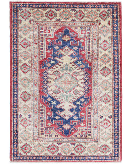 Kazak 2' 8" X 4' 0" Hand Knotted Wool Rug 2' 8" X 4' 0" (81 X 122) / Red / Wool