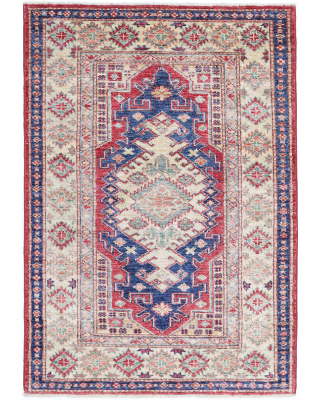Kazak 2' 8" X 4' 0" Hand Knotted Wool Rug 2' 8" X 4' 0" (81 X 122) / Red / Wool