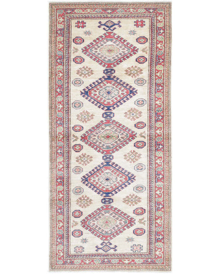 Kazak 2' 7" X 6' 2" Hand Knotted Wool Rug 2' 7" X 6' 2" (79 X 188) / Ivory / Wool