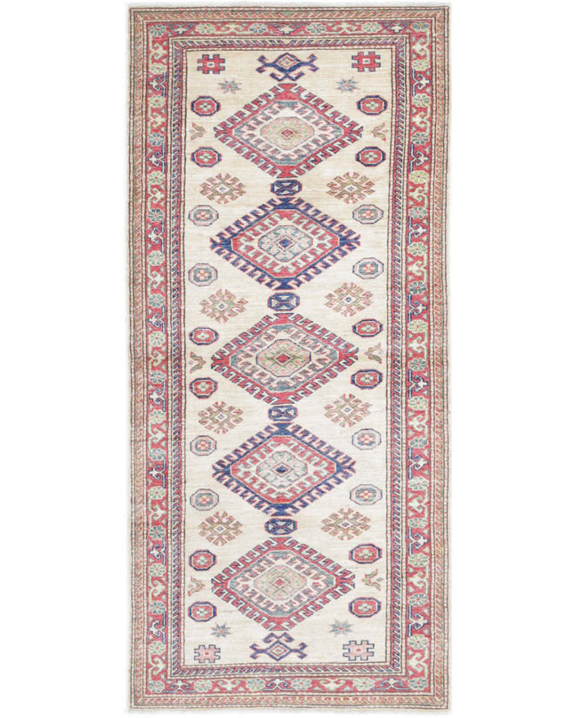 Kazak 2' 7" X 6' 2" Hand Knotted Wool Rug 2' 7" X 6' 2" (79 X 188) / Ivory / Wool