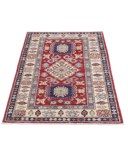 Kazak 2' 9" X 4' 2" Hand Knotted Wool Rug 2' 9" X 4' 2" (84 X 127) / Red / Wool