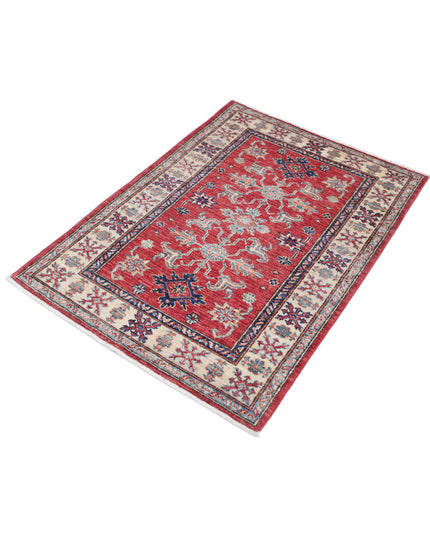 Kazak 2' 10" X 4' 0" Hand Knotted Wool Rug 2' 10" X 4' 0" (86 X 122) / Red / Wool