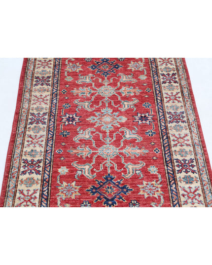 Kazak 2' 10" X 4' 0" Hand Knotted Wool Rug 2' 10" X 4' 0" (86 X 122) / Red / Wool