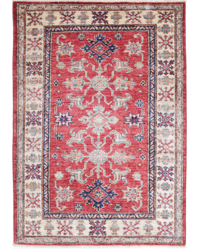 Kazak 2' 10" X 4' 0" Hand Knotted Wool Rug 2' 10" X 4' 0" (86 X 122) / Red / Wool