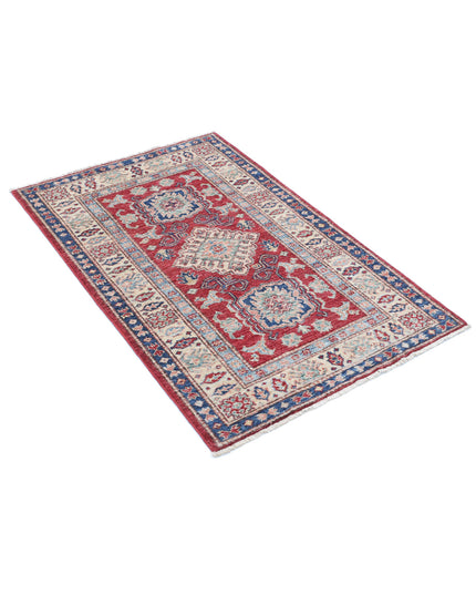 Kazak 2' 7" X 4' 0" Hand Knotted Wool Rug 2' 7" X 4' 0" (79 X 122) / Red / Wool