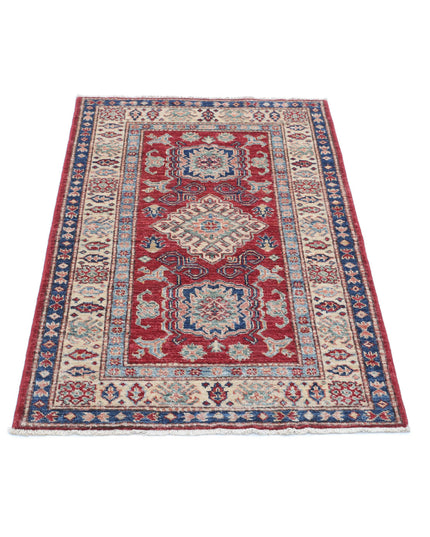 Kazak 2' 7" X 4' 0" Hand Knotted Wool Rug 2' 7" X 4' 0" (79 X 122) / Red / Wool