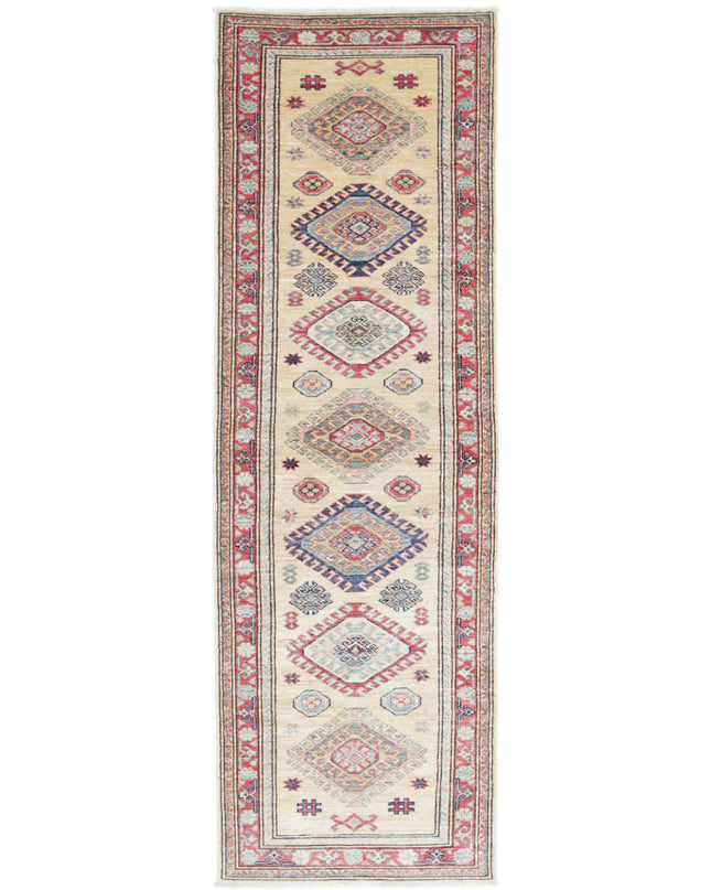 Kazak 2' 2" X 7' 10" Hand Knotted Wool Rug 2' 2" X 7' 10" (66 X 239) / Gold / Wool