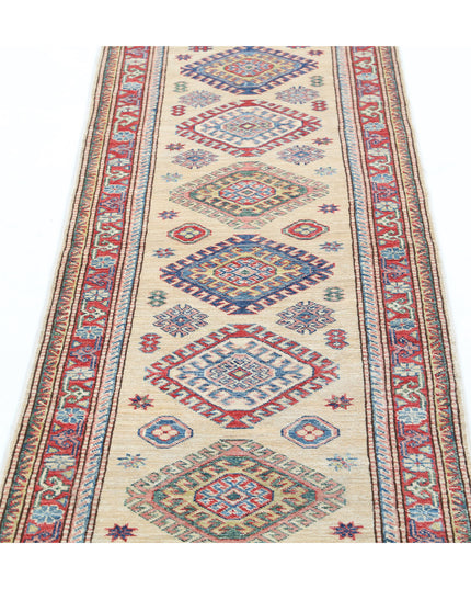 Kazak 2' 4" X 6' 3" Hand Knotted Wool Rug 2' 4" X 6' 3" (71 X 191) / Ivory / Wool