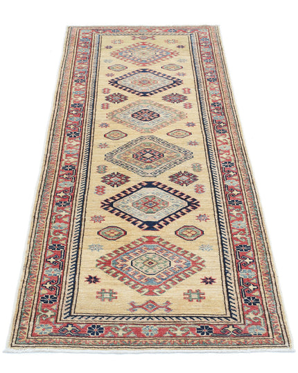 Kazak 2' 6" X 6' 4" Hand Knotted Wool Rug 2' 6" X 6' 4" (76 X 193) / Gold / Wool
