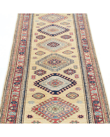 Kazak 2' 6" X 6' 4" Hand Knotted Wool Rug 2' 6" X 6' 4" (76 X 193) / Gold / Wool