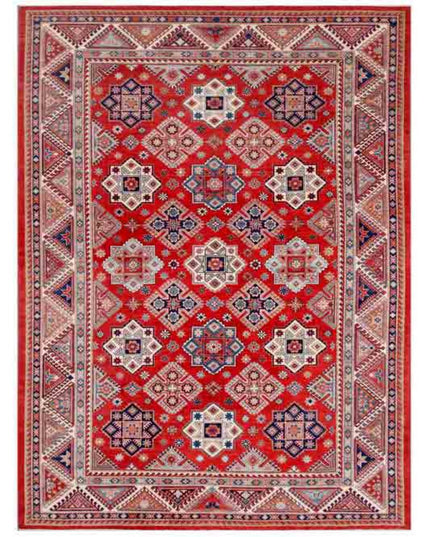 Kazak 10' 5" X 14' 2" Hand Knotted Wool Rug 10' 5" X 14' 2" (318 X 432) / Red / Wool