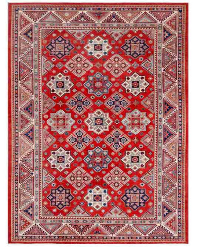 Kazak 10' 5" X 14' 2" Hand Knotted Wool Rug 10' 5" X 14' 2" (318 X 432) / Red / Wool