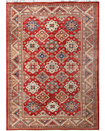Kazak 10' 3" X 13' 10" Hand Knotted Wool Rug 10' 3" X 13' 10" (312 X 422) / Red / Wool